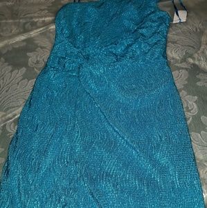 Blue One Shoulder Dress